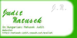 judit matusek business card